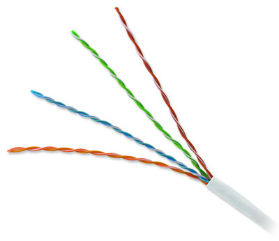GENESIS CABLE | Cable Cat 6+ 4 PR 1000&#39; PVC White X PB