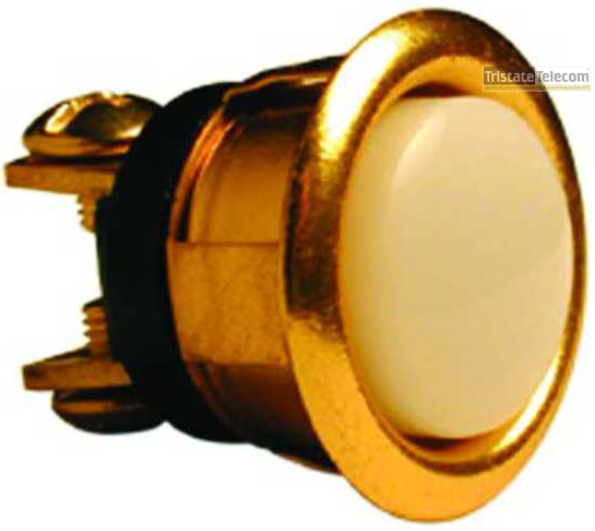 Lee Electric | Push Button Round Brass 5/8&quot;