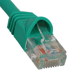 Patch Cord, CAT 5e, Molded Boot 5&#39; Green