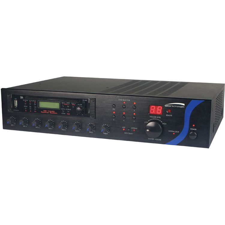 Speco | Amplifier/Mixer 120W
Mic/tel/Aux/PGM Inp