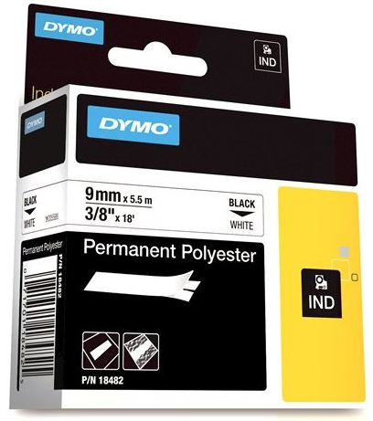 DYMO | RHINO 3/8&quot; White Permanent Poly Labels
