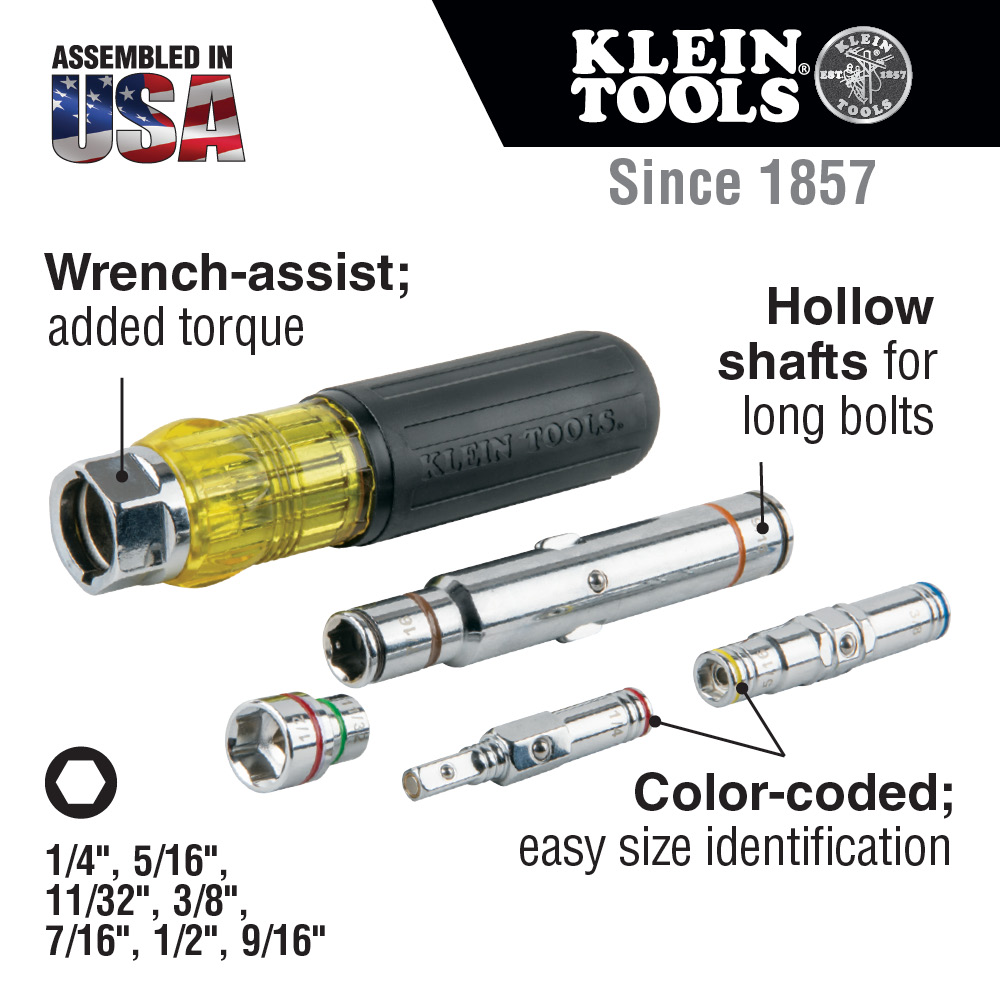 Klein Tools | 7-in-1 Nut
Driver