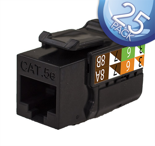 Vertical Cable | INSERT CAT 5 BLACK 25 PACK
