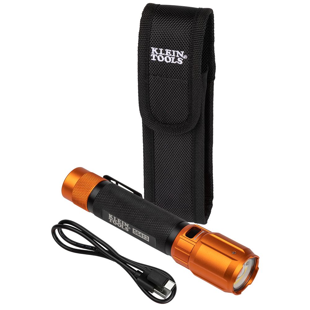 Klein Tools | Rechargeable
2-Color LED Flashlight with
Holster