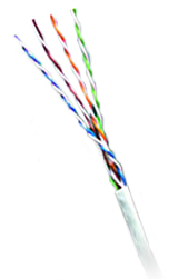GENESIS CABLE | Cable Cat 5e 4
PR 1000&#39; PVC White