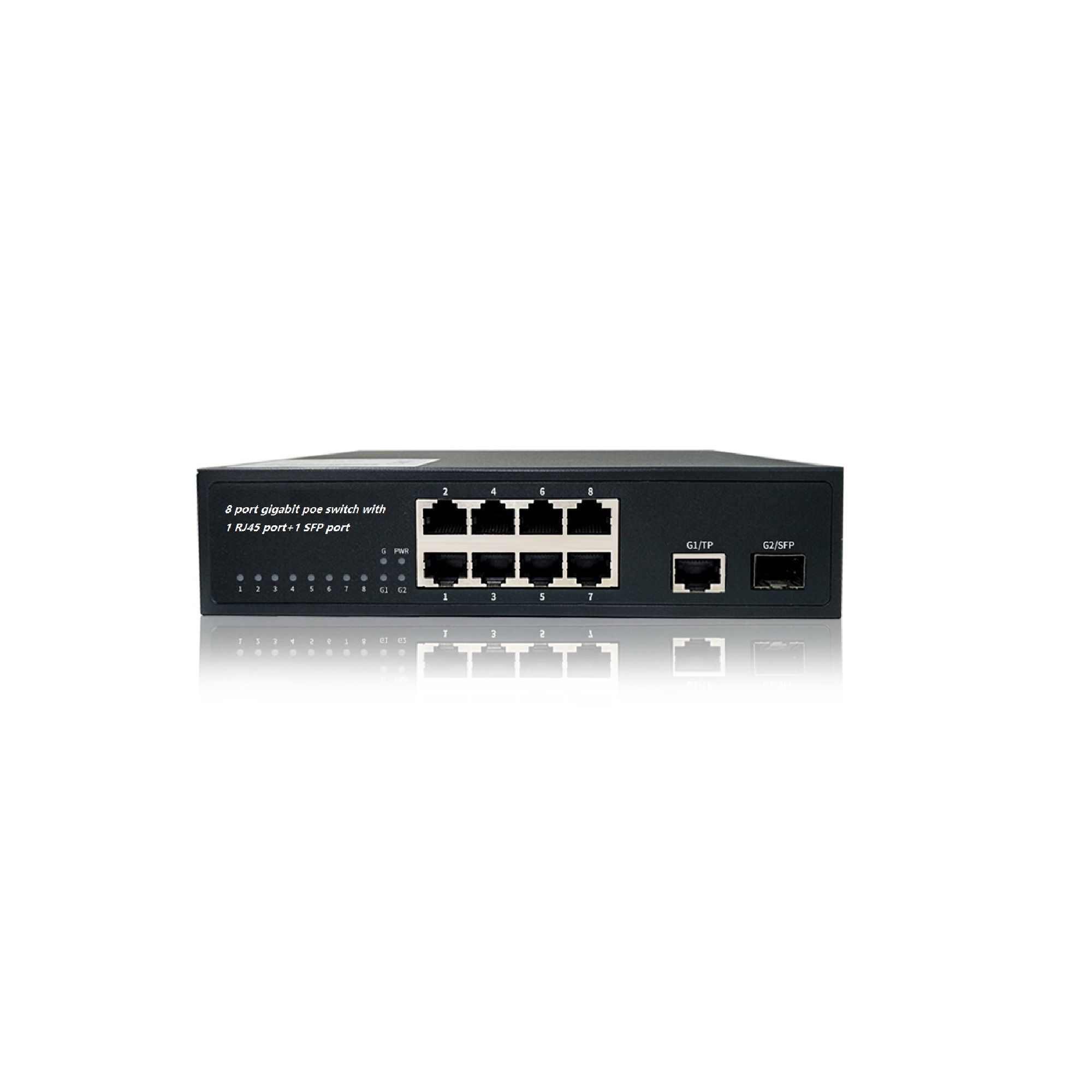 Network Switch 8 Port POE  Gigabit 150W + 1GE Uplink Port 