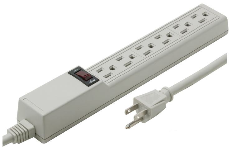 POWER STRIP 6 Outlet 6&#39; Cord
