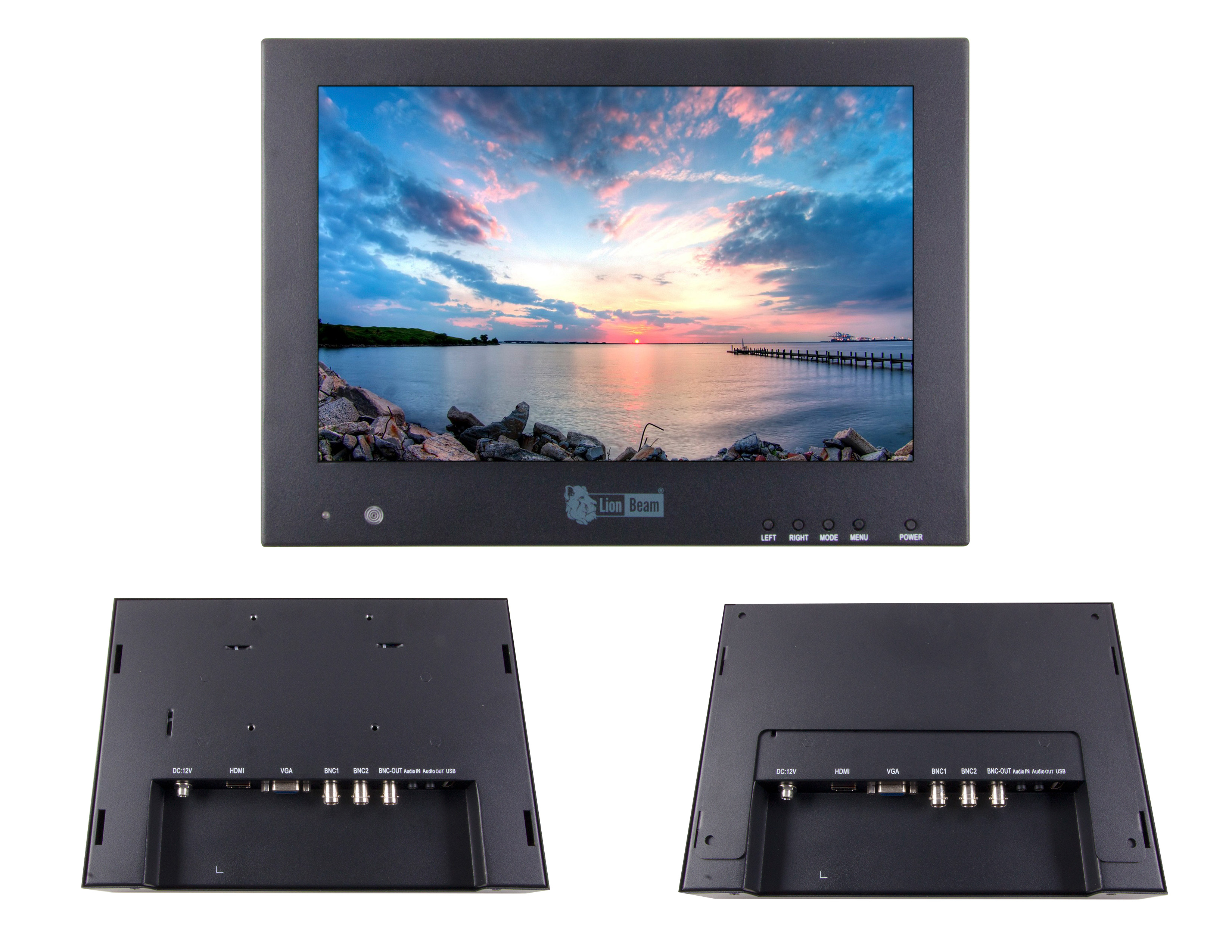 Monitor 10&quot; LED Surface Black HDMI,VGA,BNC W/Remote Control