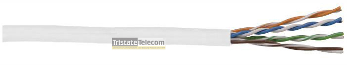 SCP | Cable Cat 5e 4 PR 1000&#39; PVC White PB