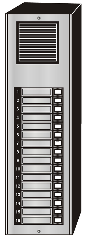 Door Panel 16 Button Auminum Surface