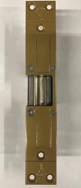 Mul-T-Lock / eFFeFF | Electric
Door Release Wood Door W/2
Dead Bolt Cutouts AC/DC Gold
(ELS-46-90-R11-43)