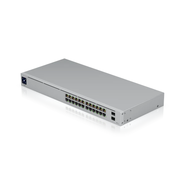 Ubiquiti | Switch 24 Ports 16
GbE PoE+ Ports, 8 GbE Ports 2
1G SFP Ports 95W Total Power
Silent Cooling