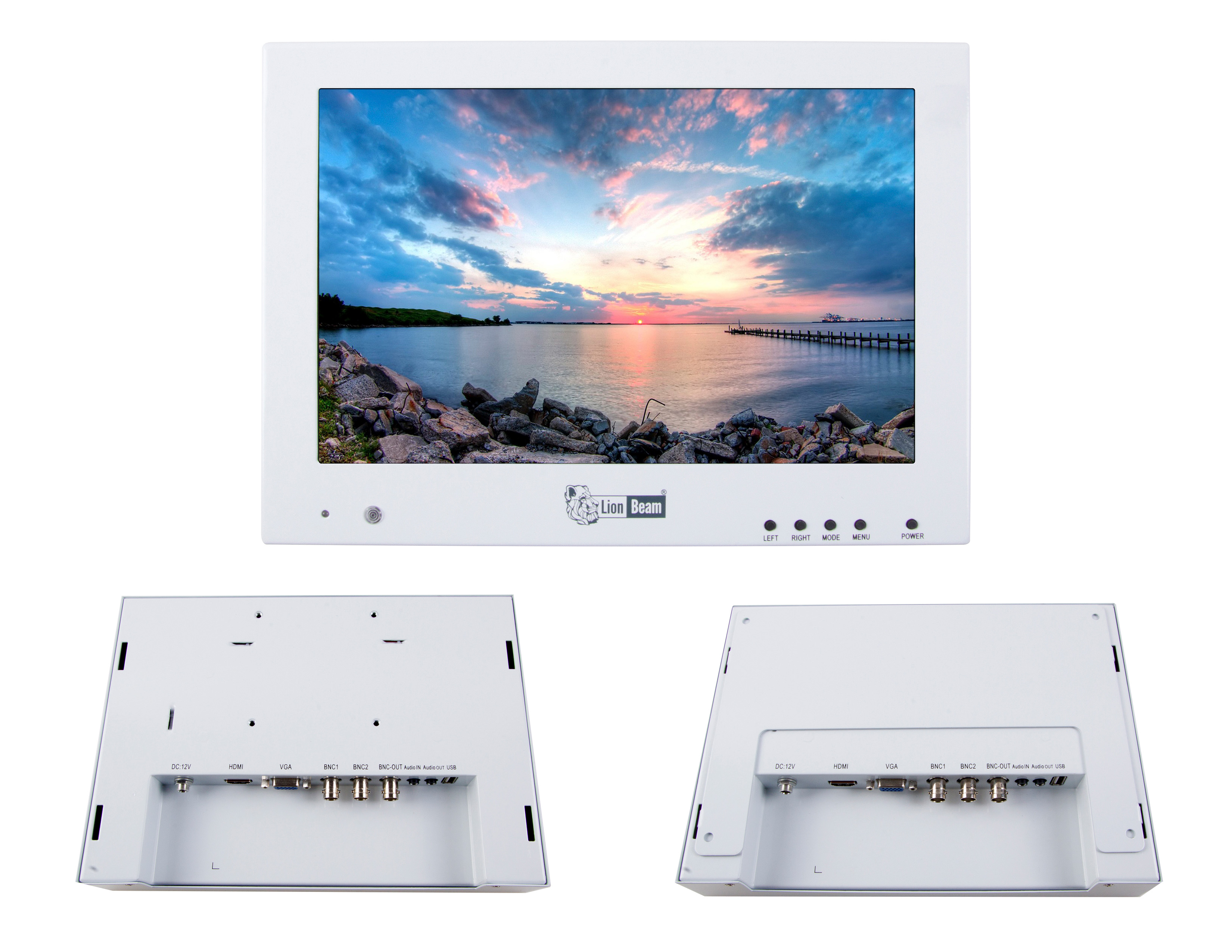 Monitor 10&quot; LED Surface White HDMI,VGA,BNC W/Remote Control